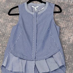 Derek Lam striped sleeveless button down top 2 10 Crosby